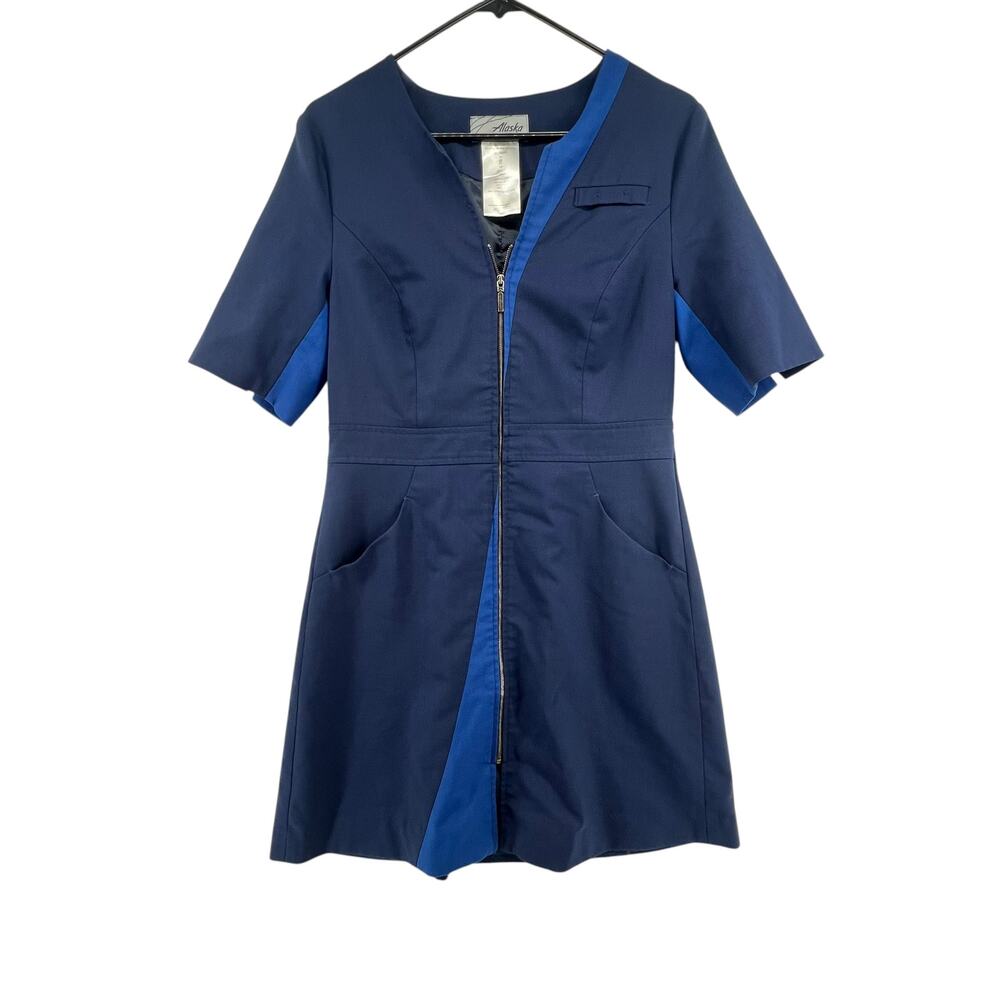 Alaska Airlines by Luly Yang Size 8 PT Petite Dress Uniform Flight Attendant